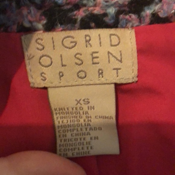 Beautiful Knitted Pea Coat By Sigrid Olsen Sport - Picture 9 of 14